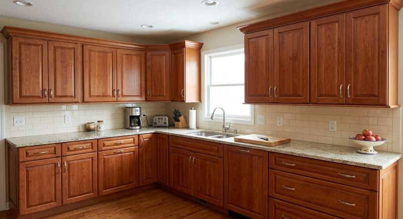 Cherry Cabinet Refacing in Muncie, IN