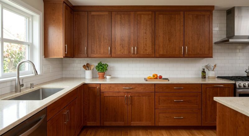 Cherry Cabinet Refacing in Muncie, IN