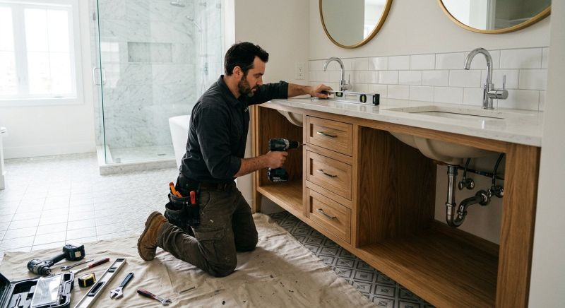 Custom Vanity Installation in Muncie, IN